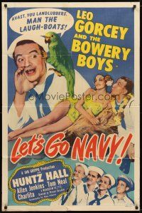 1g482 LET'S GO NAVY 1sh '51 artwork of the Bowery Boys, Leo Gorcey, Huntz Hall!