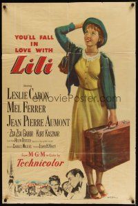 1g487 LILI 1sh '52 you'll fall in love with sexy young Leslie Caron, full-length art!