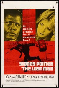1g496 LOST MAN int'l 1sh '69 Sidney Poitier crowded a lifetime into 37 suspensful hours!
