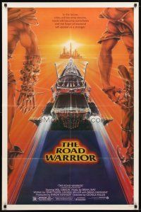 1g505 MAD MAX 2: THE ROAD WARRIOR 1sh '82 Mel Gibson returns as Mad Max, cool art by Commander!