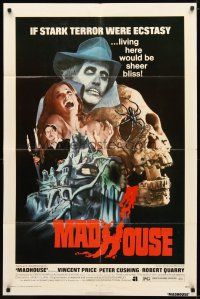 1g508 MADHOUSE 1sh '74 Price, Cushing, if terror was ecstasy, living here would be sheer bliss!