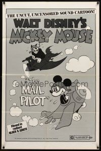 1g510 MAIL PILOT 1sh R74 Walt Disney, wacky art of pilot Mickey Mouse, uncensored!