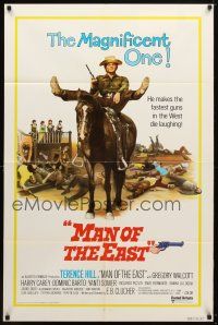 1g521 MAN OF THE EAST int'l 1sh '74 image of cowboy Terence Hill on horseback, spaghetti western!