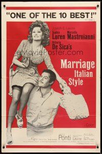 1g532 MARRIAGE ITALIAN STYLE 1sh '65 de Sica's Matrimonio all'Italiana, Loren, Mastroianni