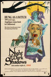 1g580 NIGHT OF DARK SHADOWS int'l 1sh '71 freaky art of the woman hung as a witch 200 years ago!