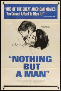 1g594 NOTHING BUT A MAN 1sh '64 Ivan Dixon in Michael Roemer's groundbreaking black romance!