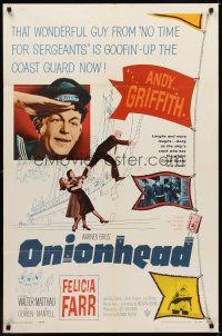 1g614 ONIONHEAD 1sh '58 Andy Griffith is goofing up in the United States Coast Guard now!