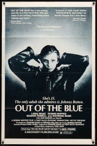 1g617 OUT OF THE BLUE 1sh '80 young punk Linda Manz, directed by Dennis Hopper!