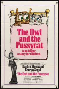 1g621 OWL & THE PUSSYCAT 1sh '70 sexiest Barbra Streisand, no longer a story for children!