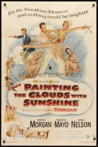 1g623 PAINTING THE CLOUDS WITH SUNSHINE 1sh '51 Dennis Morgan, sexy Virginia Mayo, Gene Nelson