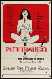 1g631 PENETRATION 1sh '74 Farley Granger is the sex maniac who kills only beautiful women!