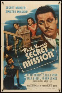 1g636 PHILO VANCE'S SECRET MISSION 1sh '47 detective Alan Curtis is on a sinister mission!