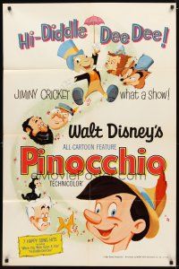 1g638 PINOCCHIO 1sh R71 Disney classic fantasy cartoon about a wooden boy who wants to be real!