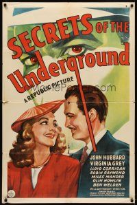 1g732 SECRETS OF THE UNDERGROUND 1sh '43 Nazi spies in the U.S. turn people into mannequins!