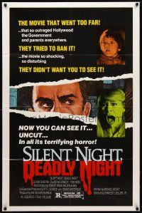 1g775 SILENT NIGHT, DEADLY NIGHT 1sh '84 the movie that went too far, X-mas horror!
