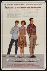 1g788 SIXTEEN CANDLES 1sh '84 Molly Ringwald, Anthony Michael Hall, directed by John Hughes!