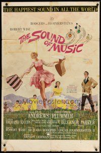 1g811 SOUND OF MUSIC 1sh '65 classic artwork of Julie Andrews by Howard Terpning!