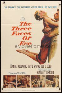 1g887 THREE FACES OF EVE 1sh '57 David Wayne, Joanne Woodward has multiple personalities!