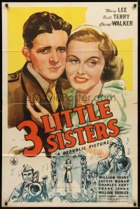 1g890 THREE LITTLE SISTERS 1sh '44 Mary Lee, Ruth Terry & Cheryl Walker are triple-threat talent!