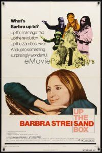 1g924 UP THE SANDBOX style B 1sh '73 many images of wacky Barbra Streisand!