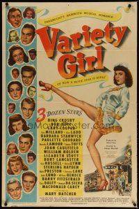 1g932 VARIETY GIRL style A 1sh '47 36 Paramount stars including Ladd, Stanwyck, Lancaster & Lamour!