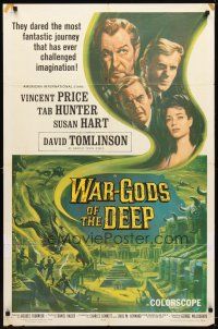 1g947 WAR-GODS OF THE DEEP 1sh '65 Vincent Price, Jacques Tourneur underwater sci-fi!