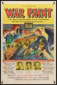 1g946 WAR PAINT 1sh '53 Robert Stack, Joan Taylor, filmed in Death Valley National Park!