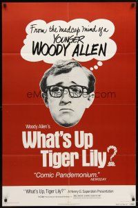 1g957 WHAT'S UP TIGER LILY 1sh R78 wacky Woody Allen Japanese spy spoof with dubbed dialog!