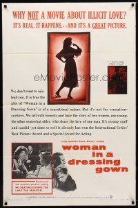 1g983 WOMAN IN A DRESSING GOWN 1sh '57 why NOT a movie about illicit love?