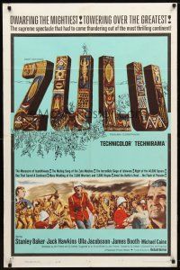 1g999 ZULU int'l 1sh '64 Stanley Baker & Michael Caine English classic, dwarfing the mightiest!