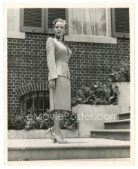 1h277 AUDREY TOTTER 8x10 still '40s full-length in gray wool suit designed by Irene!