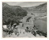1h022 BUGLES IN THE AFTERNOON candid 8x10 still '52 far shot of crew filming Ray Milland in Utah!