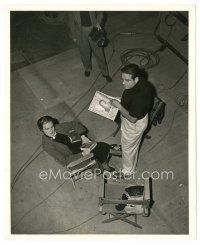 1h025 CALL IT A DAY candid 8x10 still '37 c/u of Frieda Inescort & director Archie Mayo from above!
