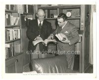 1h043 DISPUTED PASSAGE candid 8x10 still '39 author Douglas shows braille novel to Akim Tamiroff!