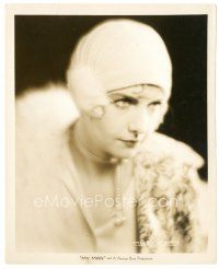 1h450 EDNA MURPHY 8x10 still '28 head & shoulders portrait with cool hat & pearl necklace!
