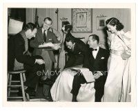 1h463 FAST & LOOSE candid 8x10 still '39 Robert Montgomery, Rosalind Russell & Marin laughing!