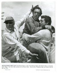 1h058 FLAP candid 8x10 still '70 director Carol Reed frames shot with Anthony Quinn & Claude Akins!