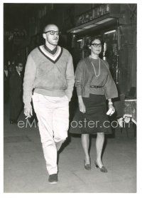 1h066 GEORGE C. SCOTT/AVA GARDNER 6.75x9.5 news photo '66 candid out on the town while not filming!