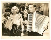 1h494 GIFT OF GAB 8x10 still '34 Ruth Etting singing into microphone w/ accordionist Phil Baker!