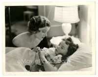 1h508 GREAT ZIEGFELD 8x10 still '36 c/u of Myrna Loy as Billie Burke with young daughter in bed!