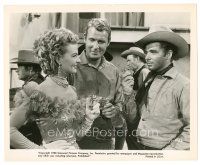 1h514 GUNSMOKE 8x10 still '53 sexy Mary Castle has a shot with Audie Murphy & Charles Drake!