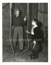 1h516 HAPPY YEARS deluxe candid 8x10 still '50 director William Wellman on the set with his son Tim!