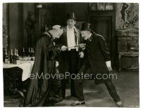 1h520 HE WHO GETS SLAPPED 7x9 still '24 c/u of Lon Chaney in full clown makeup getting stabbed!