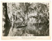 1h633 LOUISIANA STORY 8x10 still '48 far shot of director Robert Flaherty canoeing in swamp!