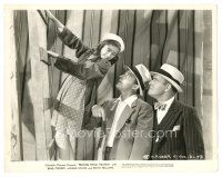 1h735 PENNIES FROM HEAVEN 8x10 still '36 Edith Fellows on ladder smiles at Bing Crosby!