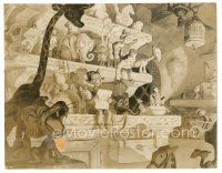 1h744 PINOCCHIO 6.75x8.5 still '39 Disney, great cartoon image of Gepetto's wooden figures!