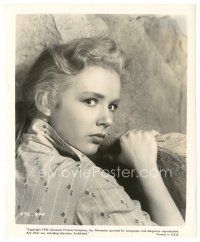 1h745 PIPER LAURIE 8x10 still '55 c/u of the pretty actress climbing rocks from Smoke Signal!