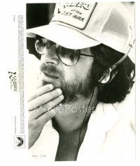 1h175 RAIDERS OF THE LOST ARK candid 8x9.75 still '81 best close up of director Steven Spielberg!