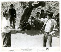 1h180 ROMEO & JULIET candid 8x9.75 still '69 Leonard Whiting is taught swordplay on the set!