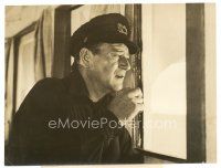 1h811 SEA CHASE 7x9.5 still '55 great close up of worried WWII sea captain John Wayne!